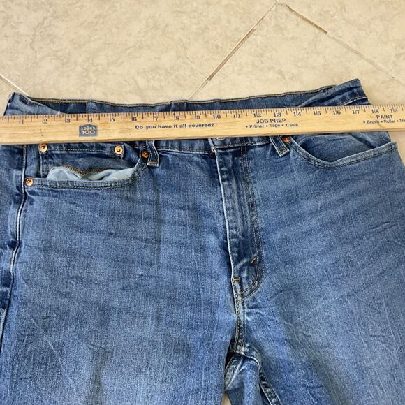 Levi's 514 Jeans Men's 36x34 Straight Leg Medium Wash Blue Stretch Denim - Picture 9 of 14